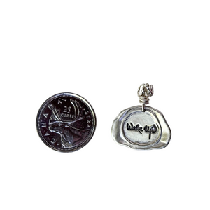 'Wake up' Thich Nhat Hanh calligraphy pendant