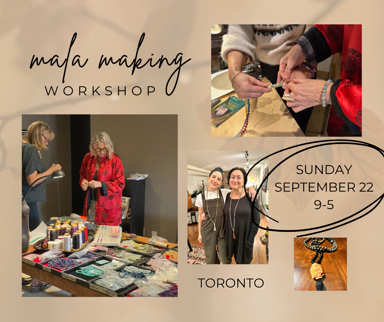 Mala Making Workshop - Sept 22, 2024 - Toronto, ON